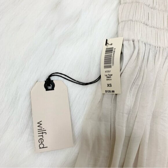 Aritzia Wilfred La Tour Skirt Draped High Lo High Waisted Birch Size XS - Picture 11 of 16